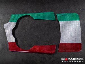 Alfa Romeo Stelvio Center Console Trim Set - Carbon Fiber - Two Piece Kit - Italian Theme - Pre '20 - Feroce Carbon 